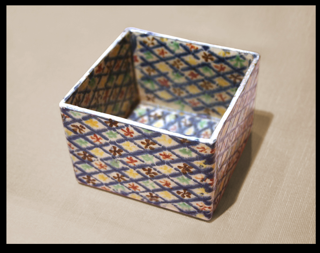 Ogata Kenzan, Square Mukozuke Dish, circa 1725